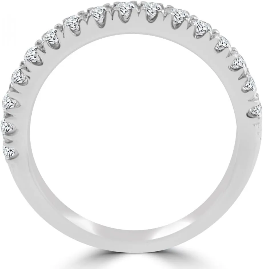 0.80 ct Ladies Round Cut Diamond Wedding Band Ring in Platinum