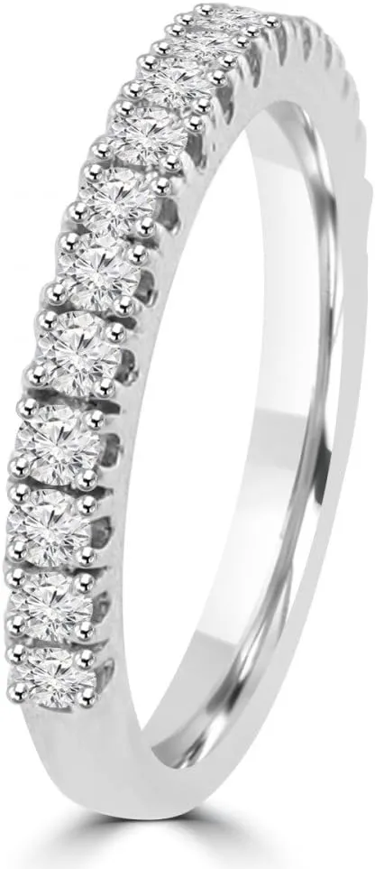 0.80 ct Ladies Round Cut Diamond Wedding Band Ring in Platinum