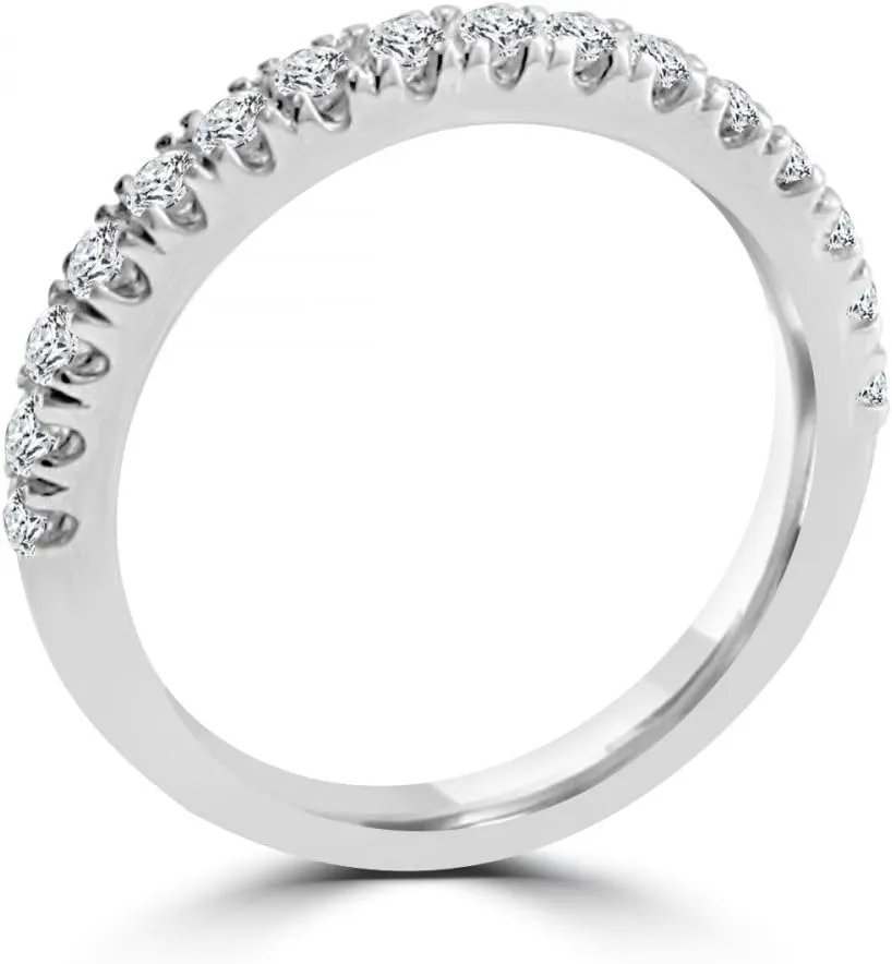 0.80 ct Ladies Round Cut Diamond Wedding Band Ring in Platinum