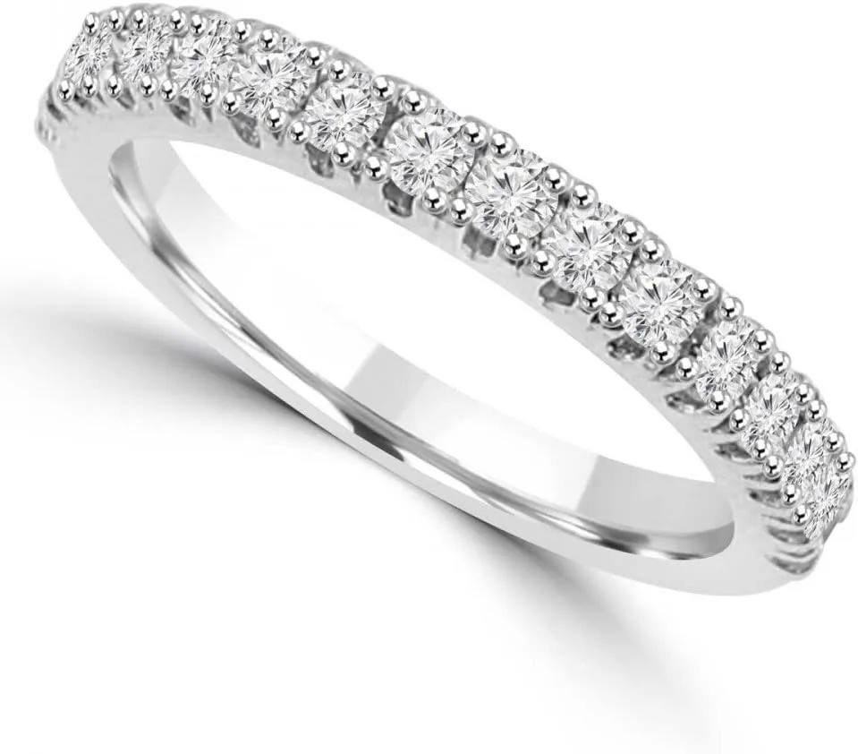 0.80 ct Ladies Round Cut Diamond Wedding Band Ring in Platinum