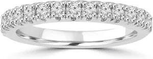 0.80 ct Ladies Round Cut Diamond Wedding Band Ring in Platinum
