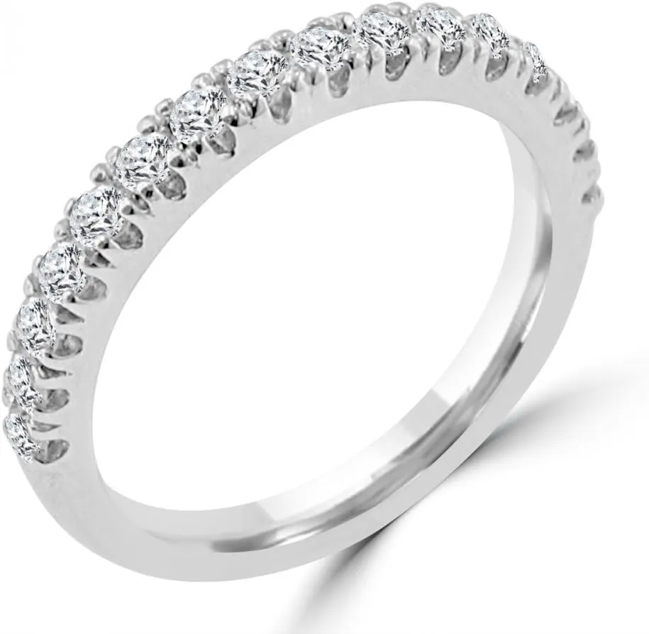 0.80 ct Ladies Round Cut Diamond Wedding Band Ring in Platinum