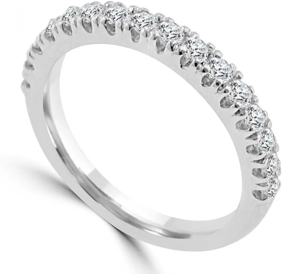 0.80 ct Ladies Round Cut Diamond Wedding Band Ring in Platinum
