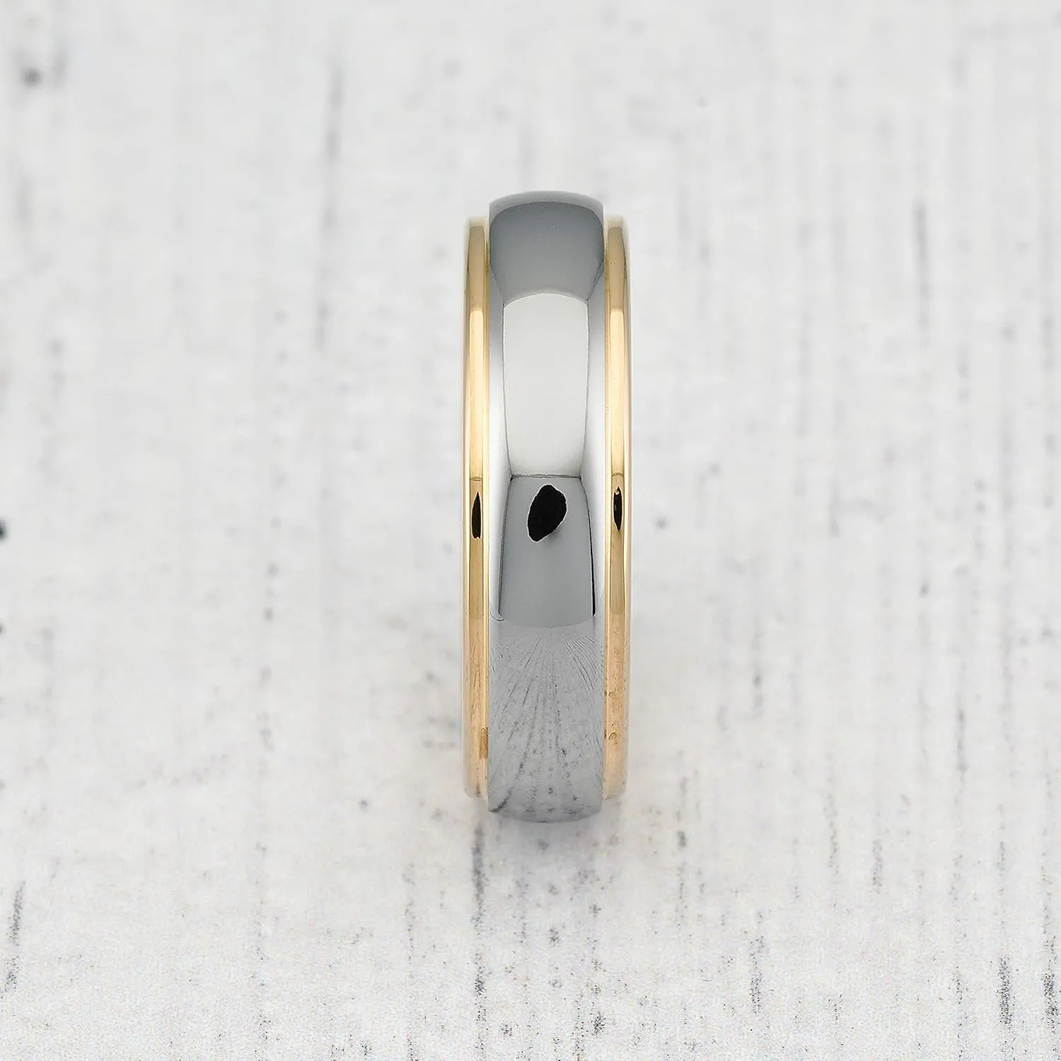 100S JEWELRY Engraved Personalized 6mm Tungsten Rings For Men Women Wedding Band Two Tones Gold Silver Engagement Size 5-13