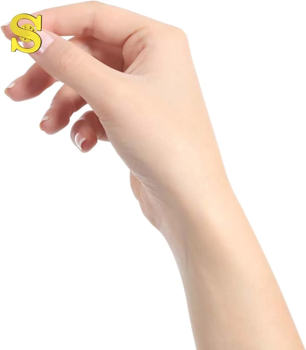 10Pack A-Z 26 Letters Pins Brooches Gold Plated Metal Broaches Pins-GOLD Initial Breast Brooch pin Tack Name Personalized Gifts for Women Men