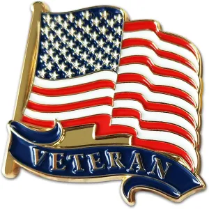1/2/5pcs Veteran Pins American Flag Military USA Badge Metal Patriotic Lapel Pin Brooches for Veterans Day Independence Day Memorial Day Gifts Decorations