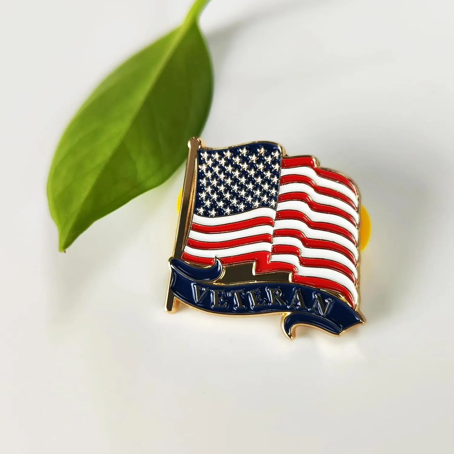 1/2/5pcs Veteran Pins American Flag Military USA Badge Metal Patriotic Lapel Pin Brooches for Veterans Day Independence Day Memorial Day Gifts Decorations