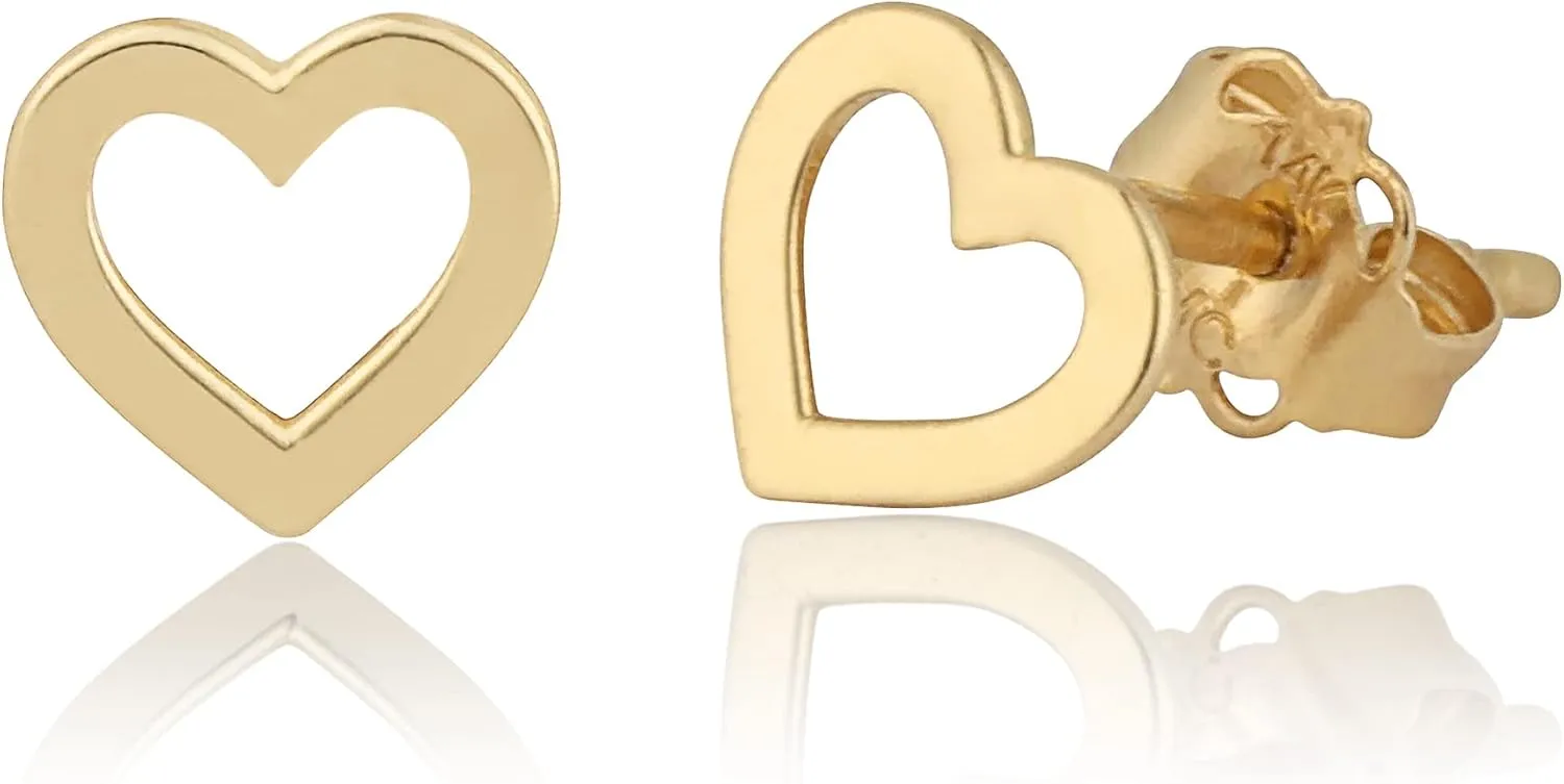14k Gold Small Stud Earrings for Women with Push Backs in Various Styles by MAX   STONE