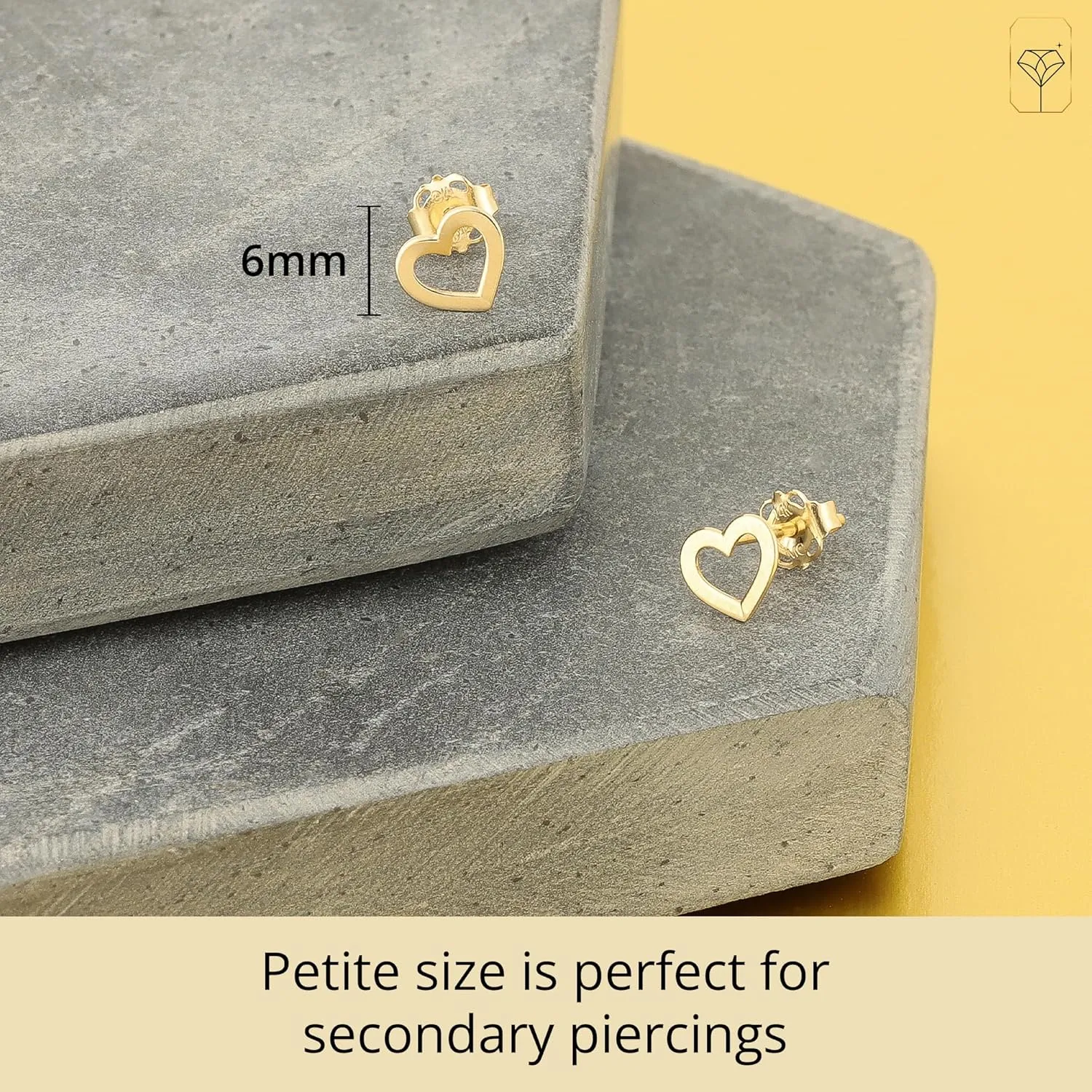 14k Gold Small Stud Earrings for Women with Push Backs in Various Styles by MAX   STONE