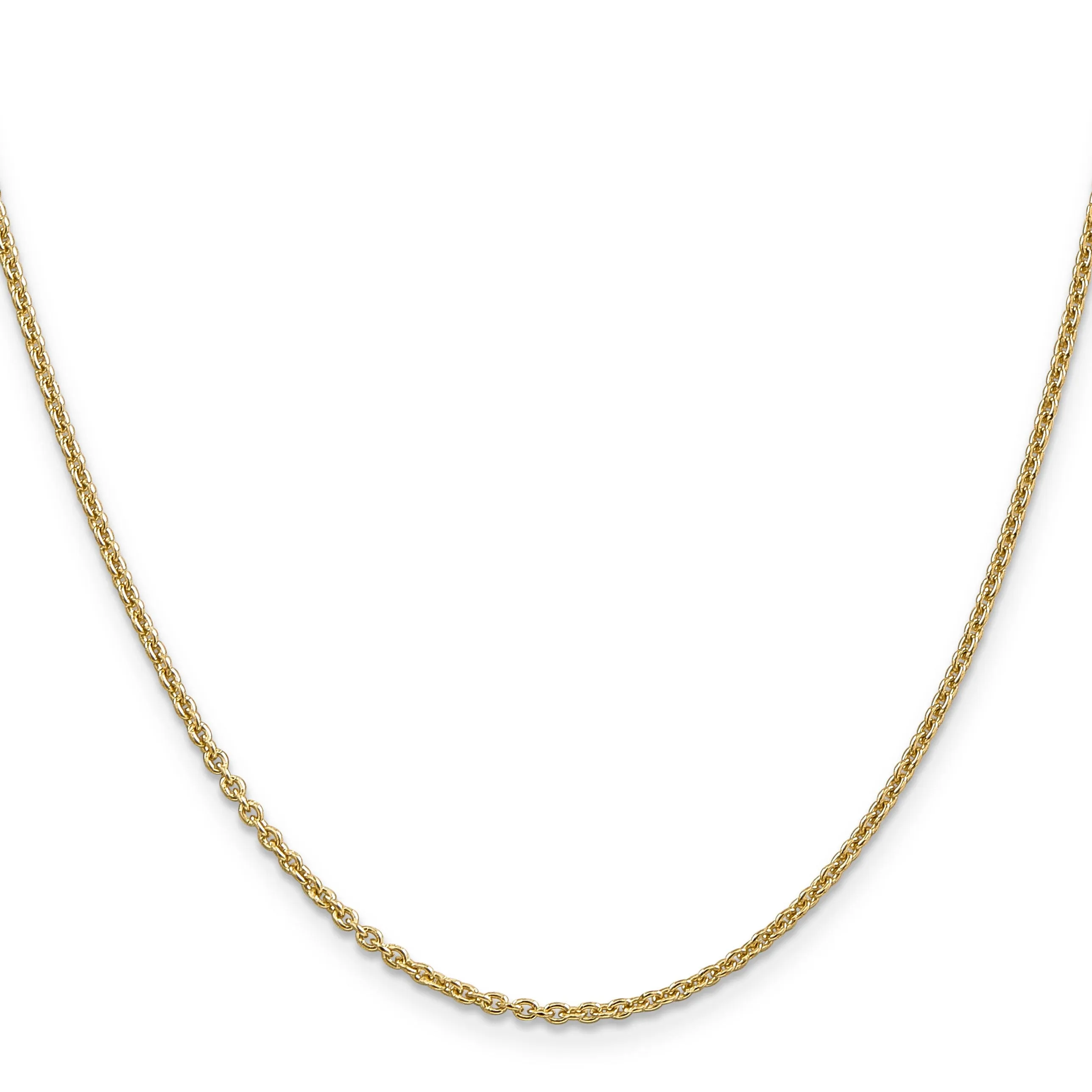 14k Yellow Gold 1.95 mm Round Cable Chain
