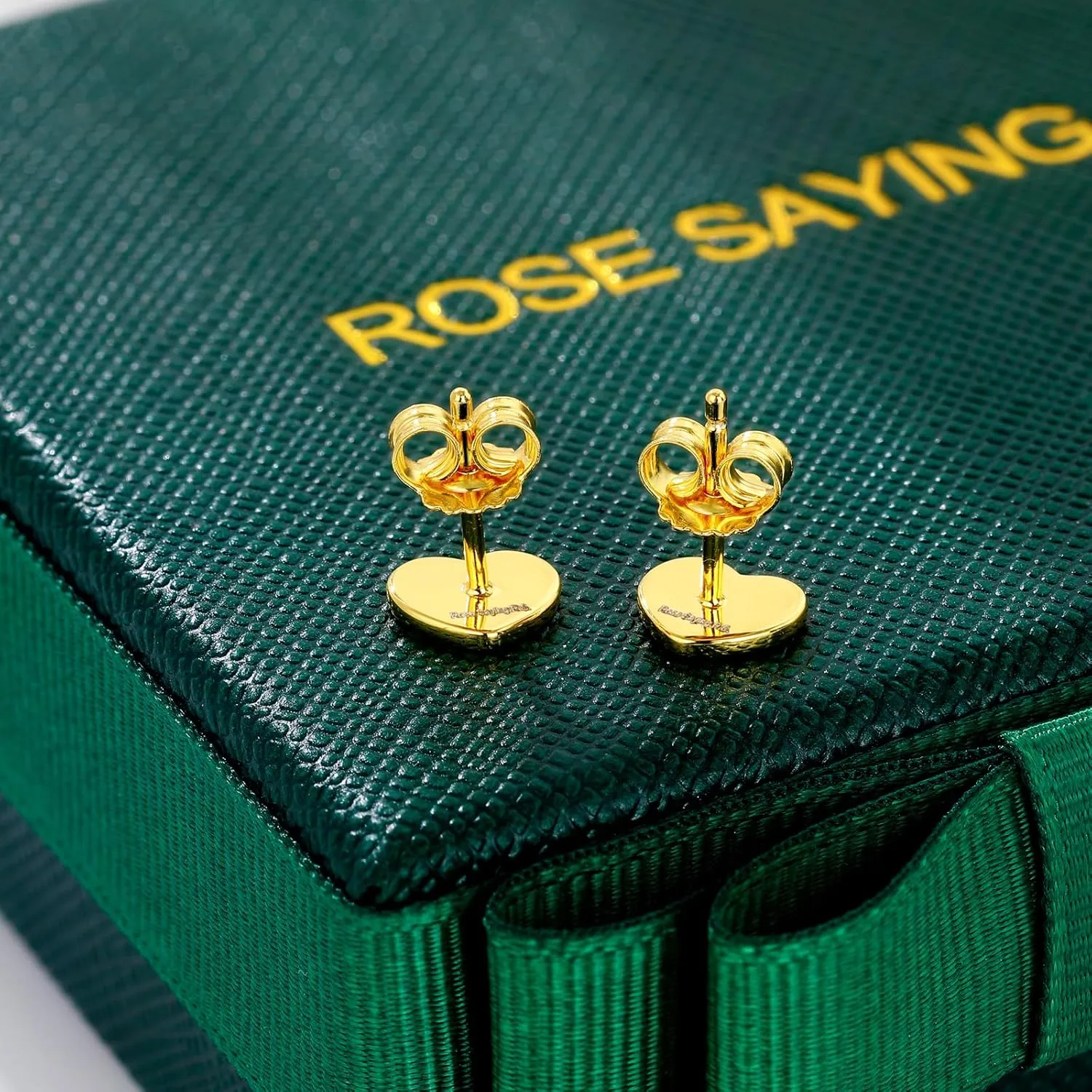 18K Gold Plated Solid 925 Sterling Silver Stud Earrings for Women, Hypoallergenic Dainty Stud Earrings