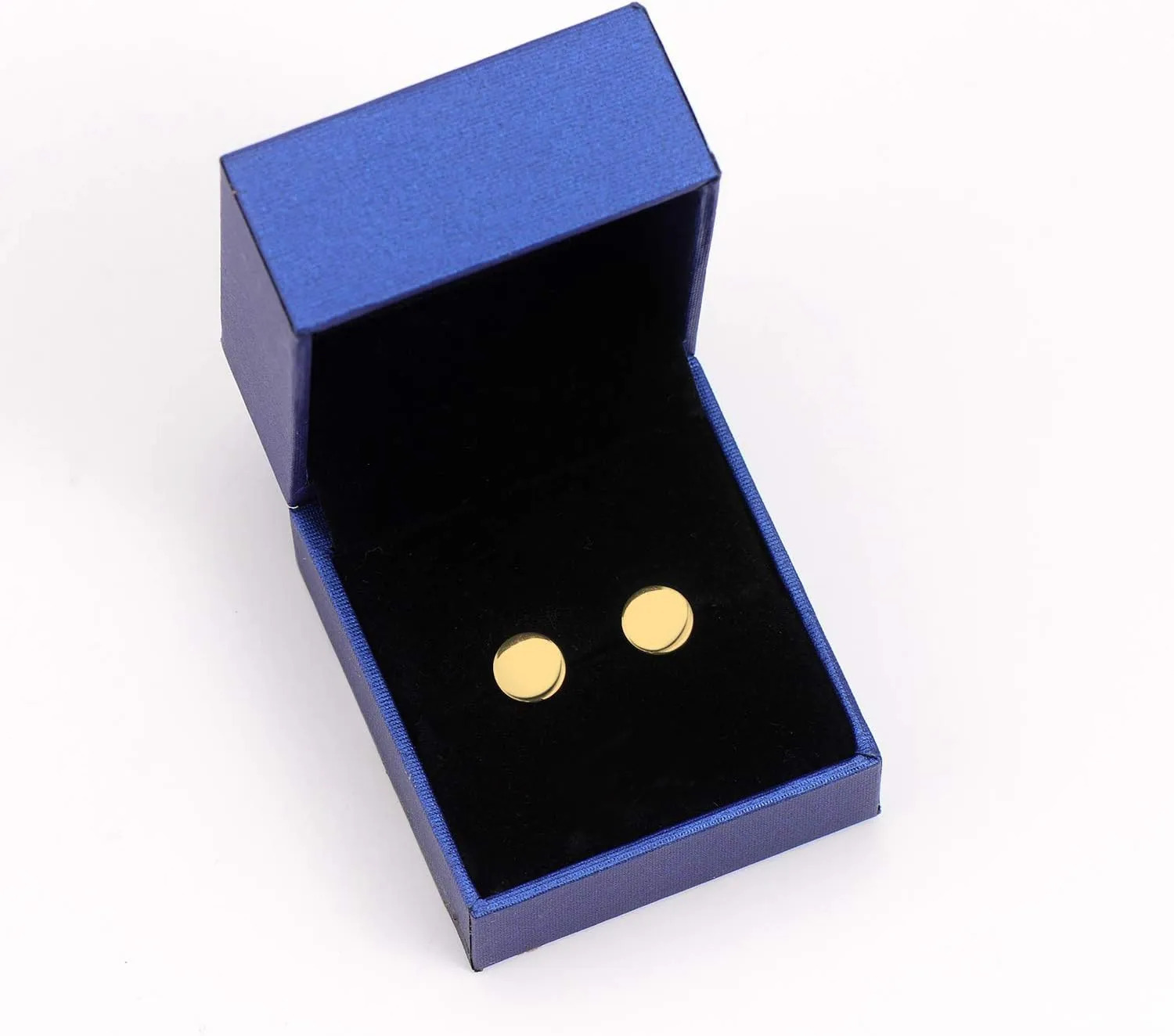 18K Gold Plated Sterling Silver Dot Stud Earrings 3mm-10mm Options, Flat Round Disc Studs Hypoallergenic Jewelry