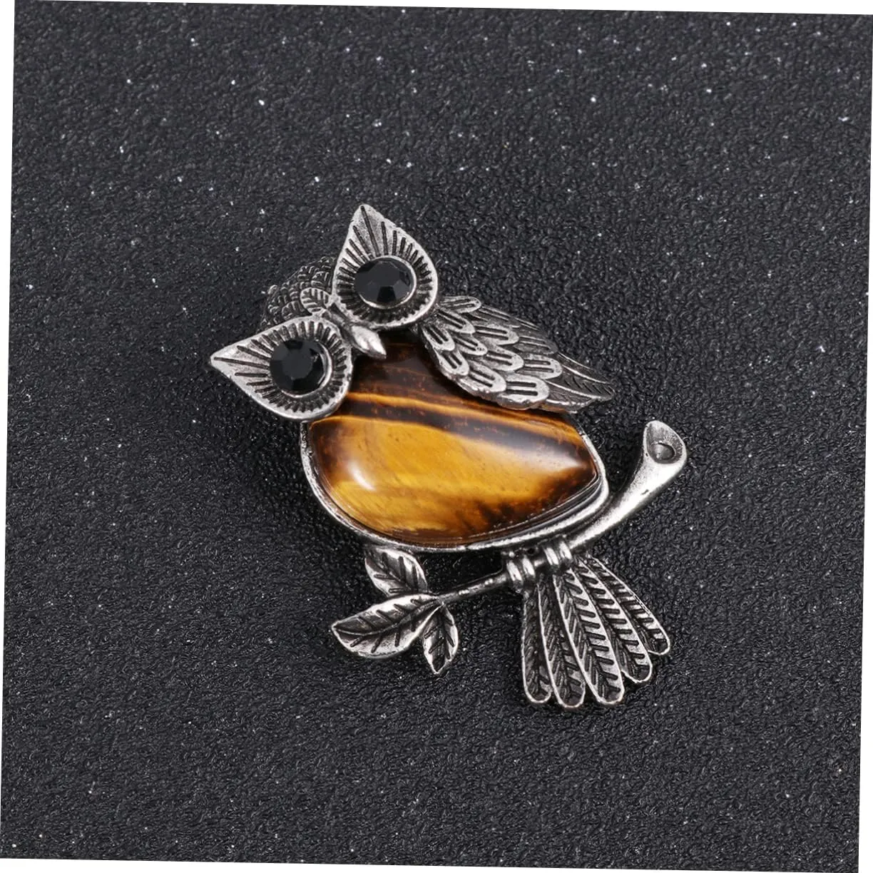 1pc Coat Brooch Pin Rhinestone Hat Collar Lapel Rhinestone Brooch Pin Owl Brooch Trendy Accessories