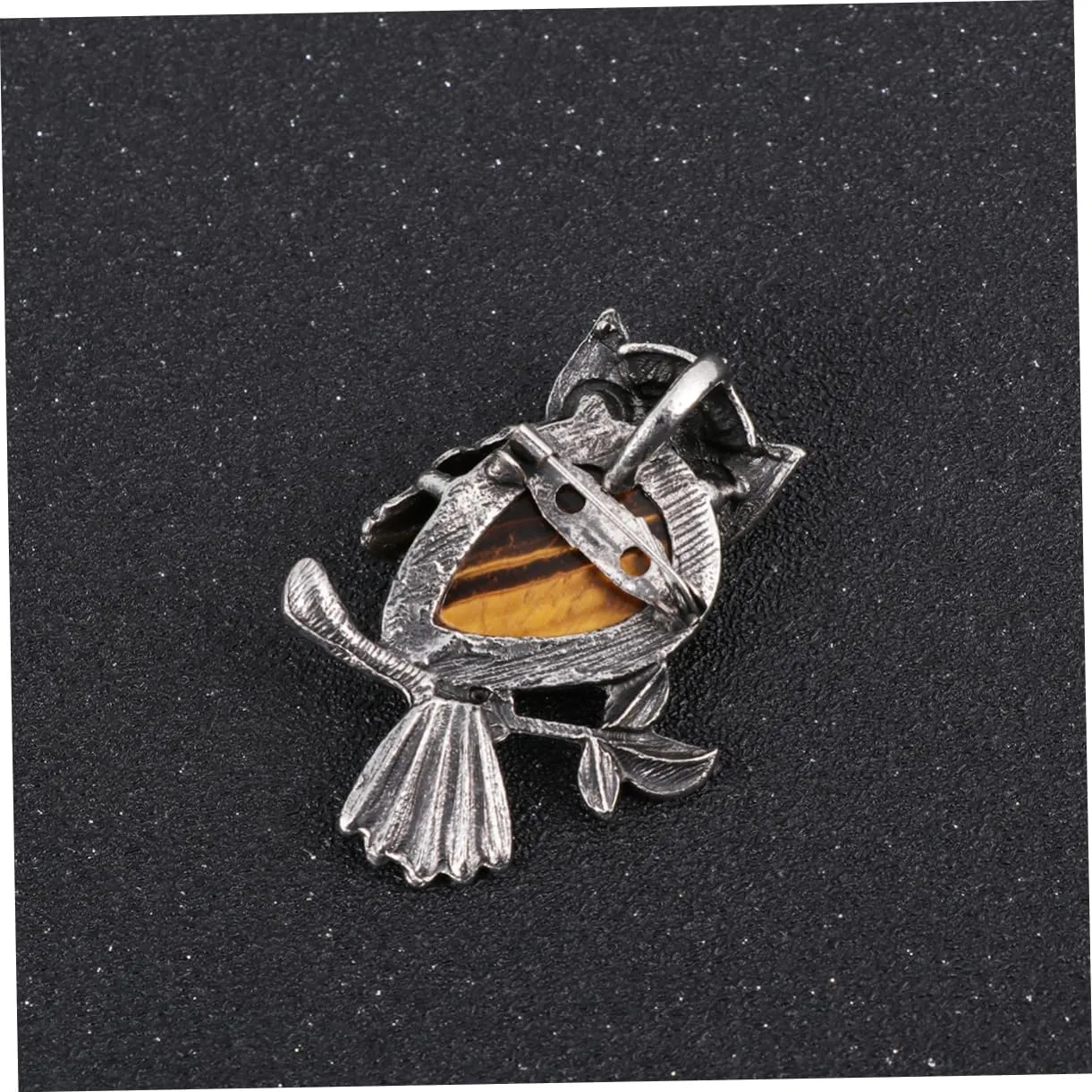 1pc Coat Brooch Pin Rhinestone Hat Collar Lapel Rhinestone Brooch Pin Owl Brooch Trendy Accessories