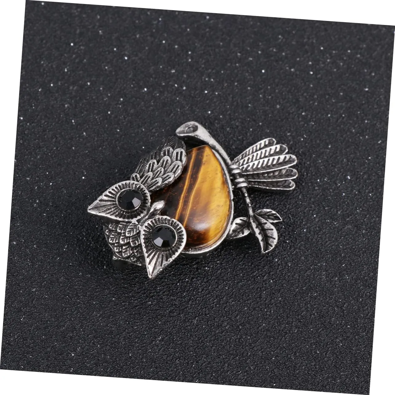 1pc Coat Brooch Pin Rhinestone Hat Collar Lapel Rhinestone Brooch Pin Owl Brooch Trendy Accessories