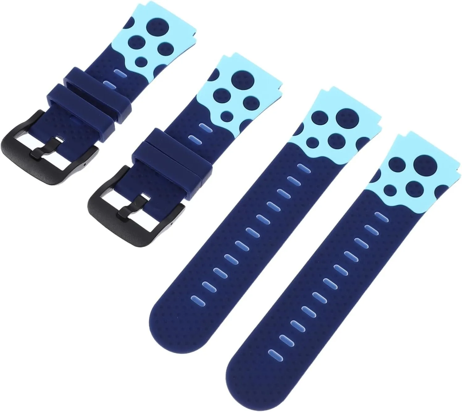 2 Pieces Boys and Girls Watch Straps Silicone Wrist Belt Comfortable Breathable Easy to Install/remove Stylish for Boys Girls 20mm