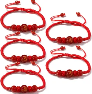 2025 New Year of Snake Bracelets for Women Men, Chinese Zodiac Animal Good Luck Braided Bracelet Red String Lucky Snake Charm Bracelet Adjustable Jewelry Gift