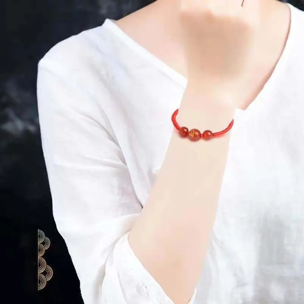 2025 New Year of Snake Bracelets for Women Men, Chinese Zodiac Animal Good Luck Braided Bracelet Red String Lucky Snake Charm Bracelet Adjustable Jewelry Gift