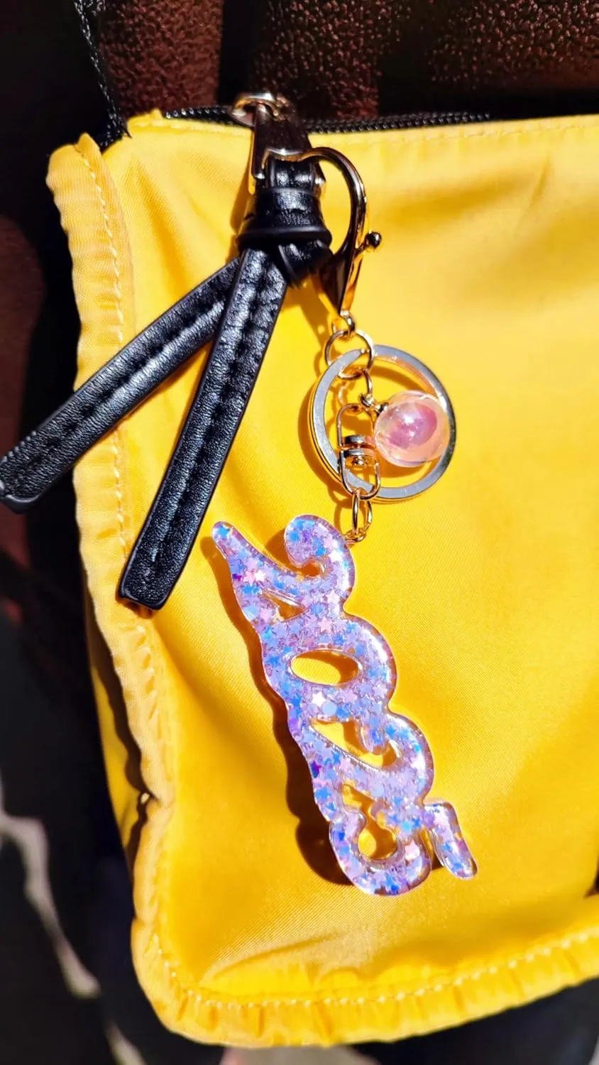 2025 New Years Colorful Keychains with Heart Charms for Women Girls Cute Key Chains for Backpack School Bag
