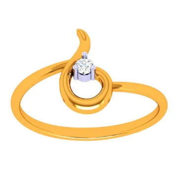 22k Modern Droplet Gold Ring