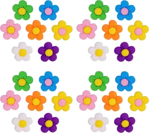 28 Pieces Pack, Flowers Shoes Charms Decorations Different No-Repeat Accessories Wristband Bracelet Girls Boys Teens Kids Birthday Party Favor Gifts