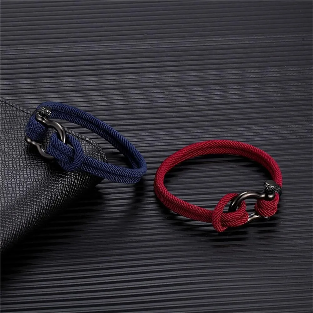 2pc Blue Friendship Bracelet Lucky Amulet Knot Bracelet Men Women Braided Bracelets Gifts Wrist Adjustable Chain Woven Thread String for Friend and Couple(Pink,21cm-2pcs)
