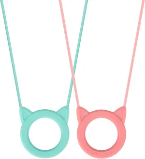 2pcs Cat Eyeglasses Necklace Loop String Holder Straps Cord, Sunglasses Ring Chains Rope for Men Women