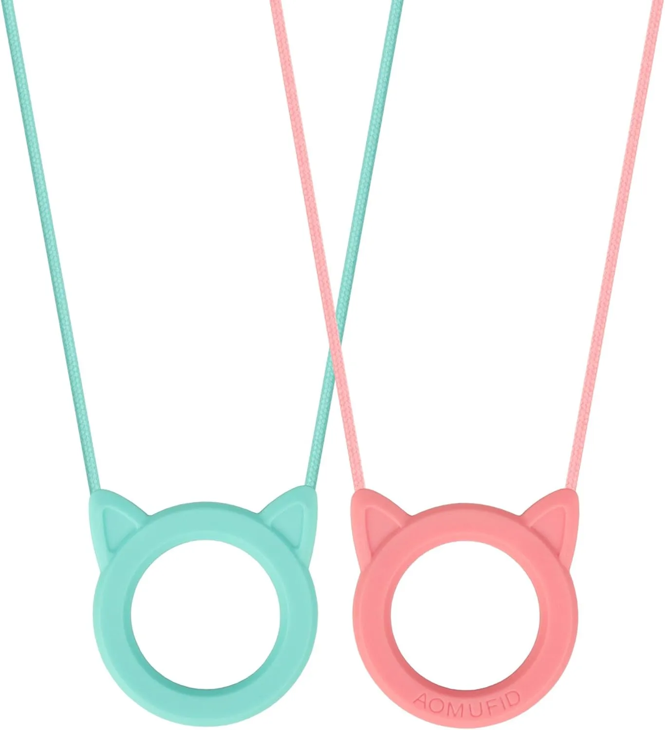 2pcs Cat Eyeglasses Necklace Loop String Holder Straps Cord, Sunglasses Ring Chains Rope for Men Women