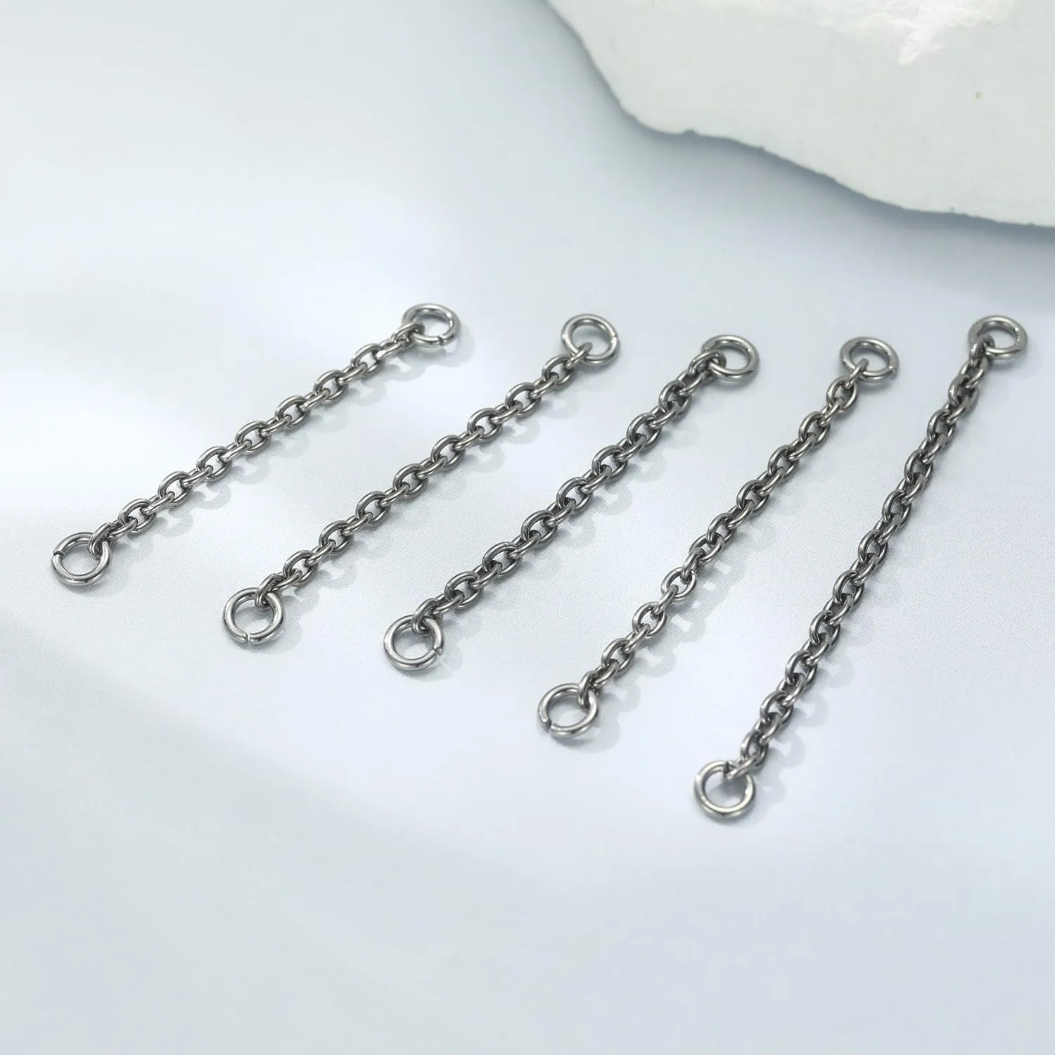 2pcs Nose Chain G23 Titanium Piercing Across Nose Piercing Jewelry Nostril Chain Bridge Conch Helix Facial Piercing Jewelry