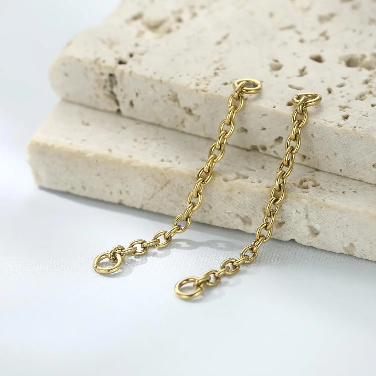 2pcs Nose Chain G23 Titanium Piercing Across Nose Piercing Jewelry Nostril Chain Bridge Conch Helix Facial Piercing Jewelry