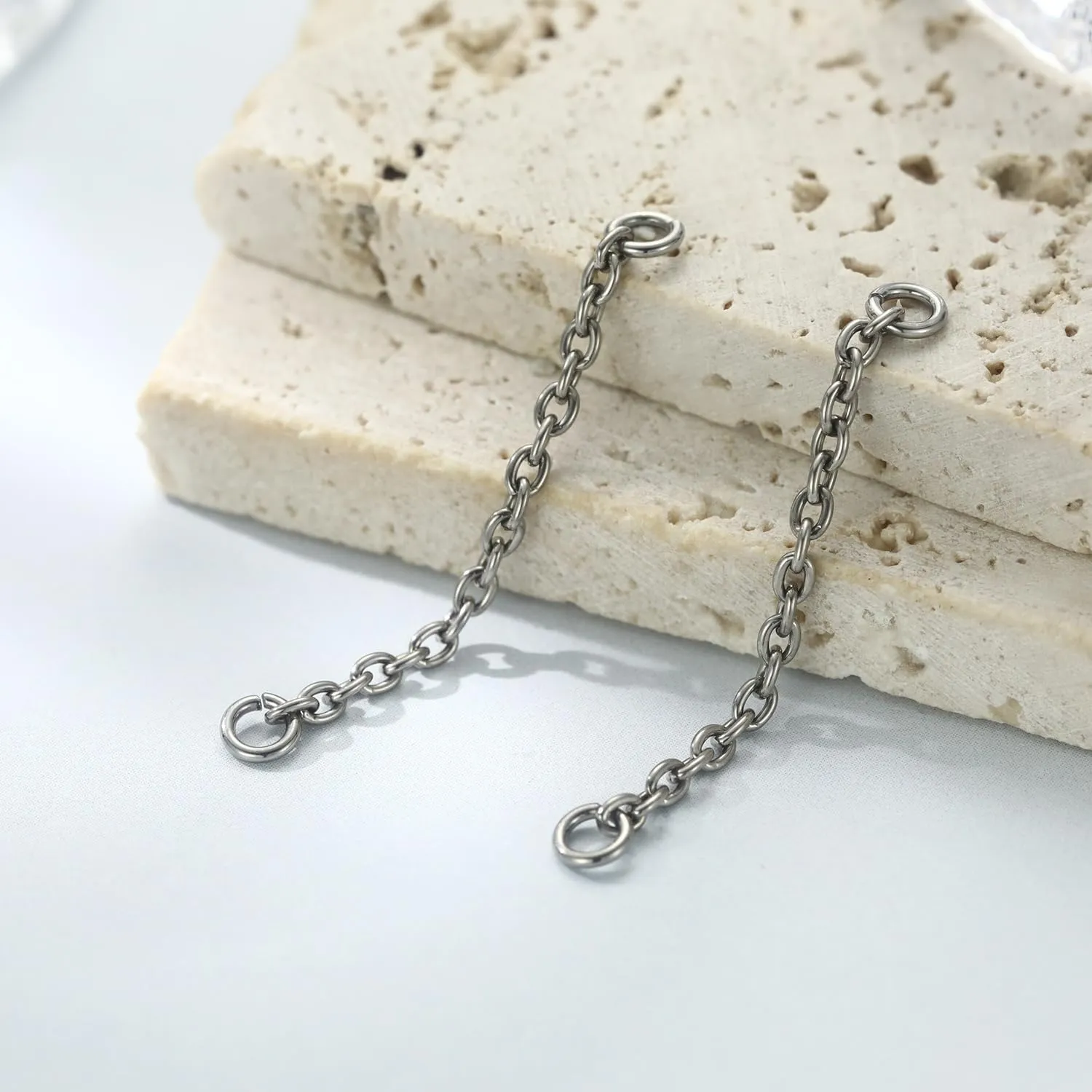 2pcs Nose Chain G23 Titanium Piercing Across Nose Piercing Jewelry Nostril Chain Bridge Conch Helix Facial Piercing Jewelry