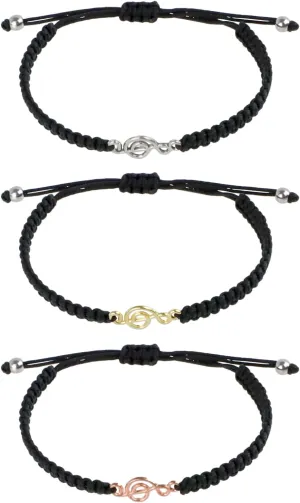 3 pcs Mens Bracelets with Massage Card, Adjustable Infinity Knot Bracelet for Men Dad Husband Son Grandson Brother, Annivesary Valentines Day Birthday Gifts Stocking Stuffers for Men