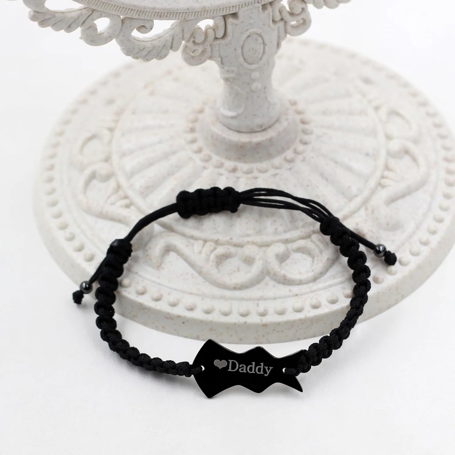 3 Pcs Puzzle Heart Piece Bracelet SetHandmade Braided Black String Wrist Matching Puzzle Bracelets Adjustable Rope Friendship Gifts Jewelry for Best Friends Sisters