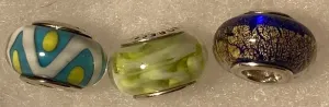 3 Vintage Sterling Silver Charms, Pendants, Nice Colorful Stones, Nice Designs, Quality, Jewelry, 0712, Accessory, 925, Clothing, Necklace