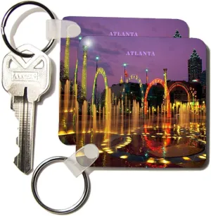 3dRose Olympic Park Atlanta Georgia - Key Chains, 2.25 x 4.5 inches, set of 2 (kc_61947_1)