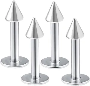 4pcs 14g Labret Studs Lip Ring Snake Spider Bite Forward Helix Monroe Dahlia Inner Conch Surgical Steel 3mm Spike Pick Size
