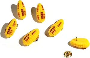 6PCS Mini Simulation Food BroochInteresting Nut BroochPistachio Peanut Melon Seed Brooch Badge Clothing Bag Accessories