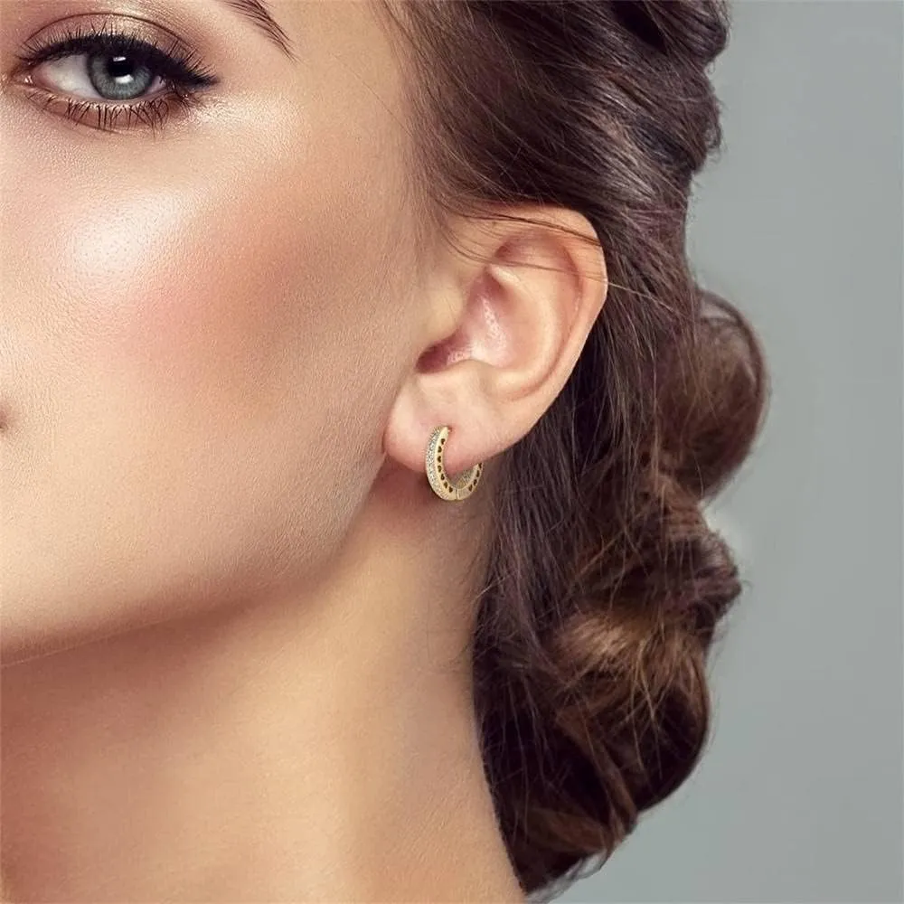 925 Sterling Silver Hoops Asymmetrical Heart Earrings Silver Hoop Earrings for Women Gold Hoop Cubic Zirconia Earrings Hypoallergenic Earrings