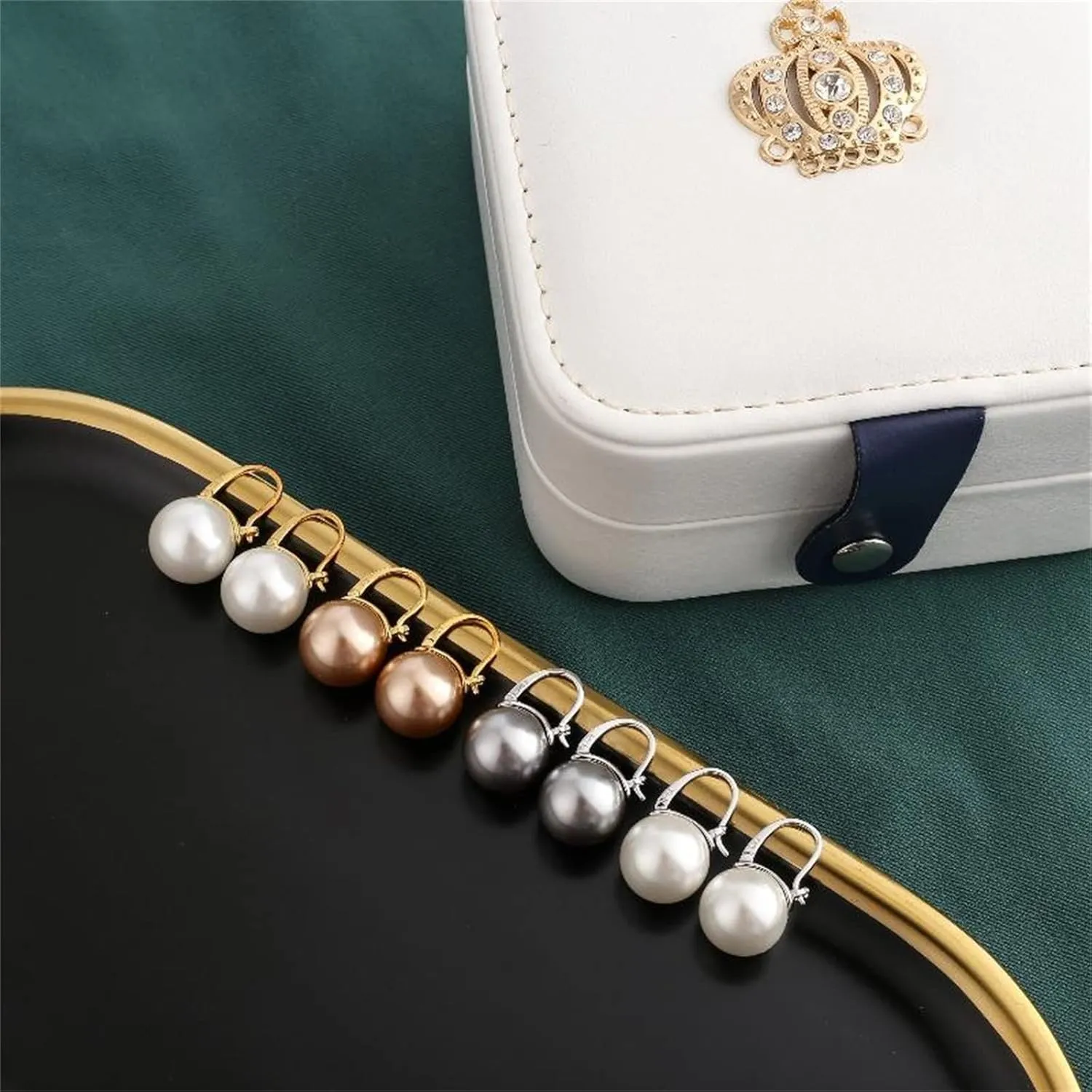 925 Sterling Silver Simulated Shell Pearl Earrings for Women Trendy, Big Pearl Drop Earrings Leverback Stud,14K Gold Plated Large Pearl Hoop Dangle Hypoallergenic Jewelry 14mm