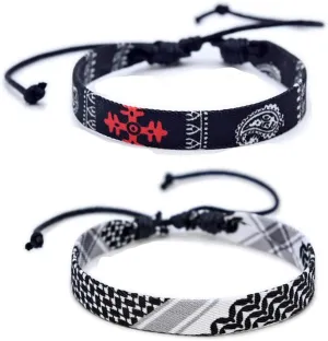 Adjustable Country Flag Code Bracelet Protection and Lucky String Bracelet Tibetan Wrist Wrap Bracelet Boho Style Rope Bracelet for Women Men Friendship