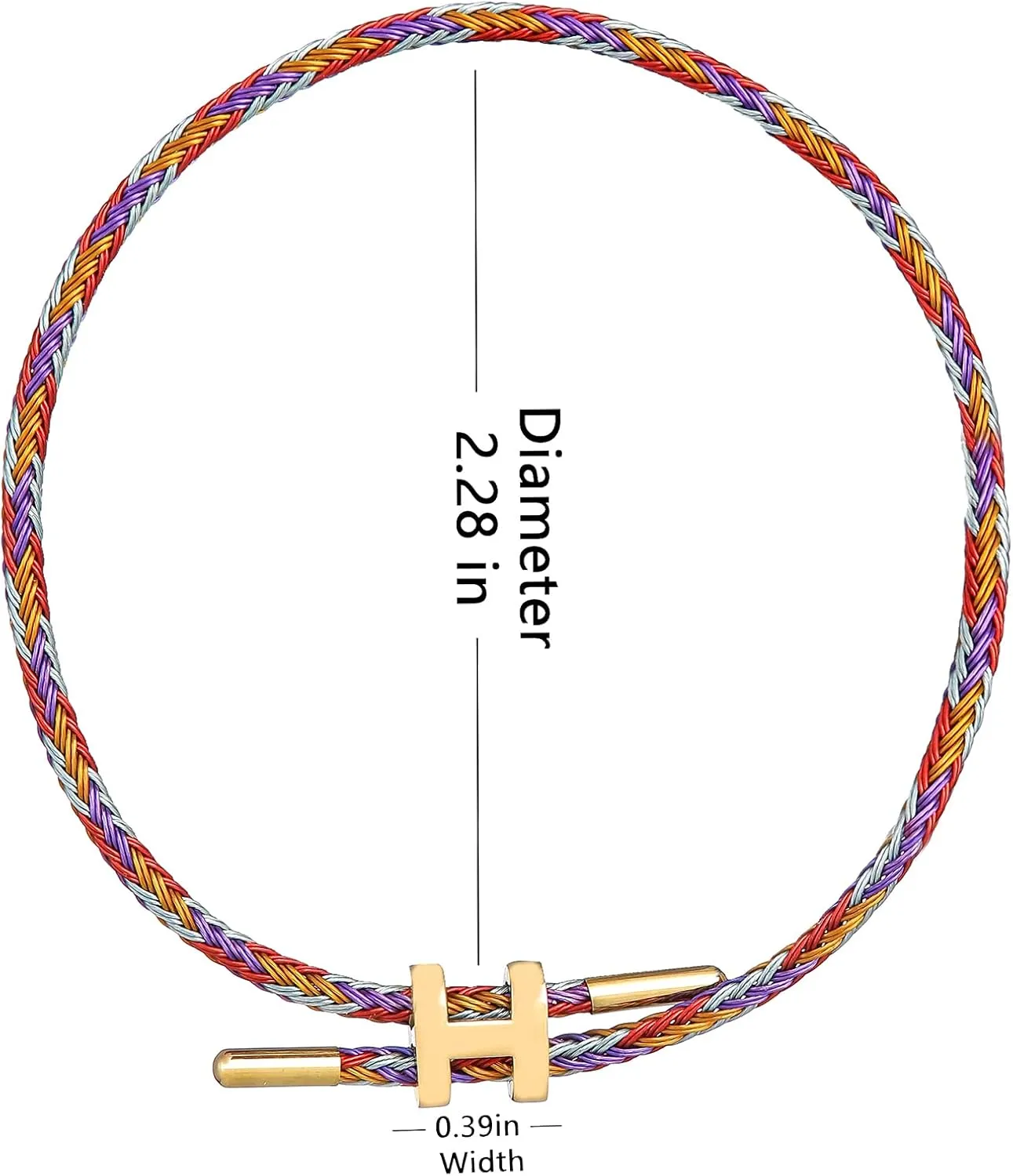 AIMADE Bracelets for Women Adjustable Charm Bracelet, 18k Gold-plated Buckle Design Titanium Steel Wire Rope Women's Gift Jewelry
