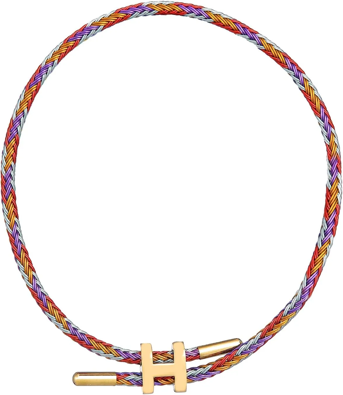 AIMADE Bracelets for Women Adjustable Charm Bracelet, 18k Gold-plated Buckle Design Titanium Steel Wire Rope Women's Gift Jewelry