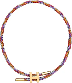AIMADE Bracelets for Women Adjustable Charm Bracelet, 18k Gold-plated Buckle Design Titanium Steel Wire Rope Women's Gift Jewelry