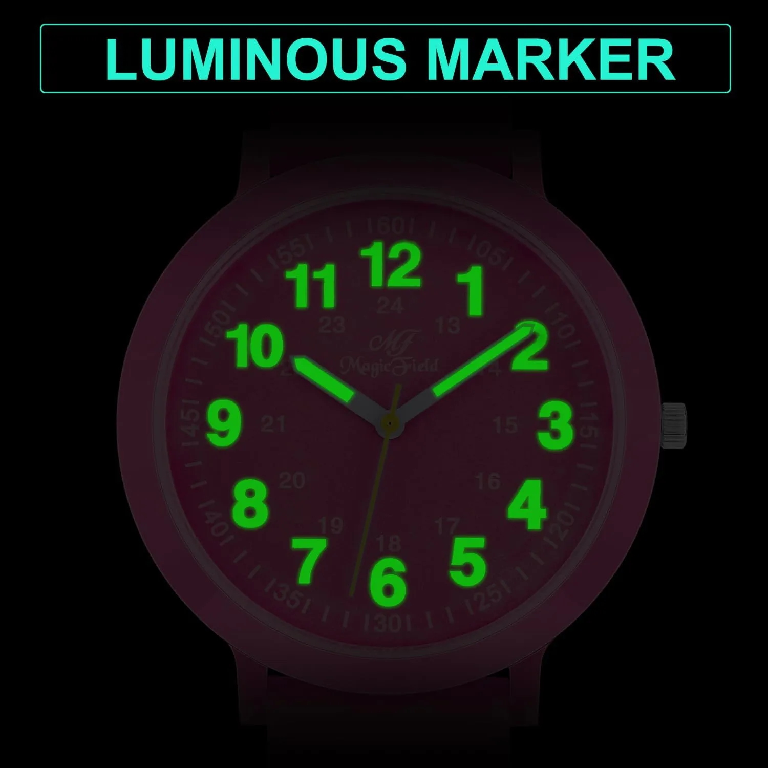 Analog Watch Eco Color Recyclable Plastic Watch with Recycled Silicone Strap Unisex, Easy Read Dial Watch Water Resistant