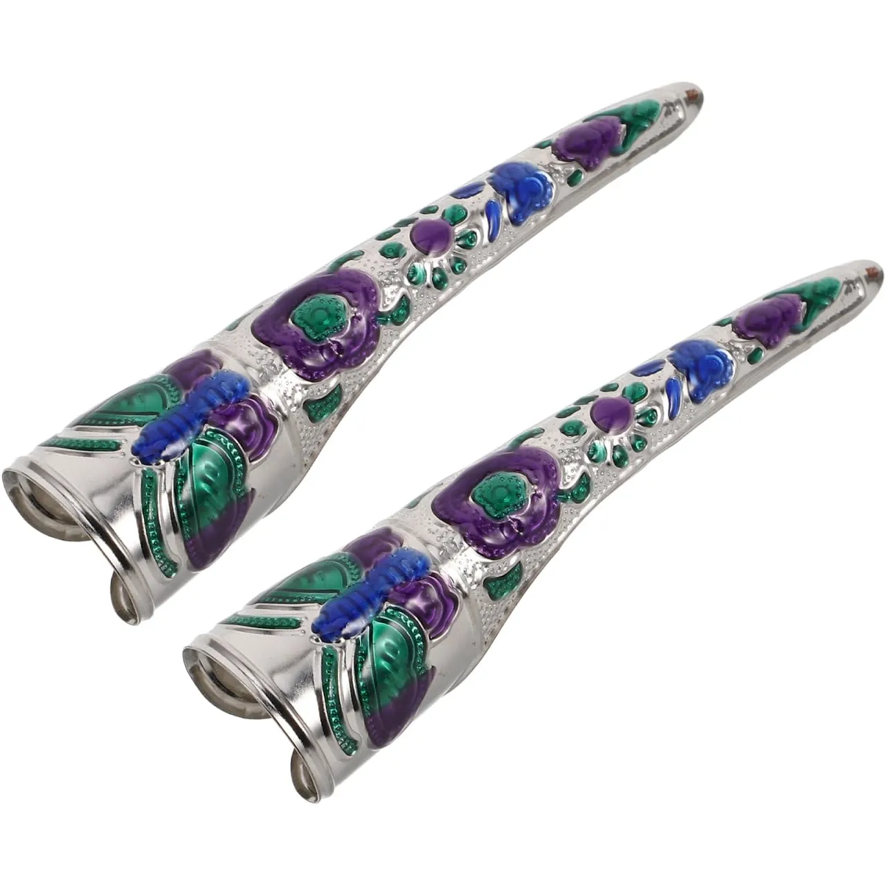 Ancient Finger Nail Tips Rings8cm Iron Vintage Pattarn, Women Girl Age 20-49 Indoor & Outdoor Costume - Halloween Carnival Cosplay Drama Dance Show 2PCS)