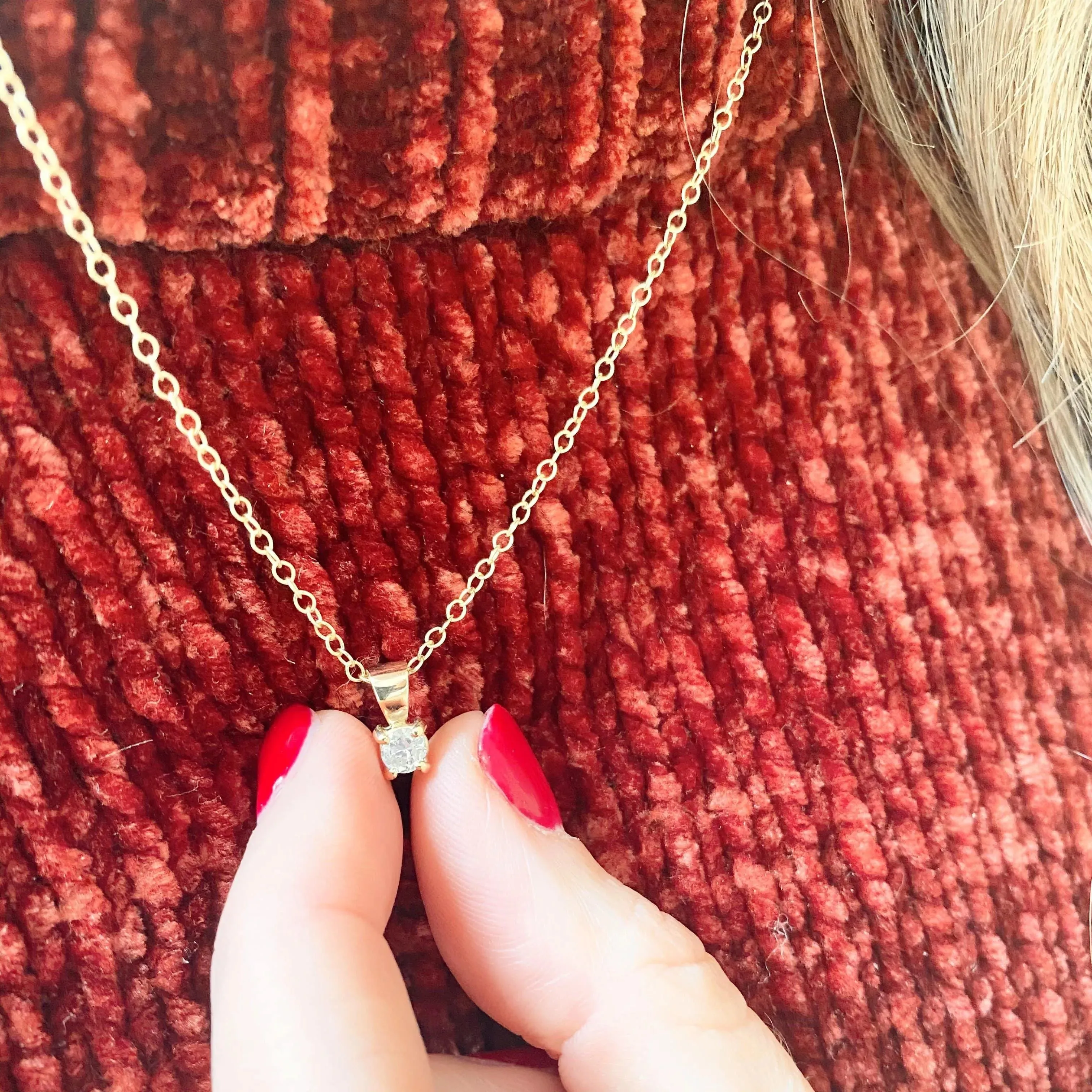 Antique Victorian 9ct Gold Diamond Necklace