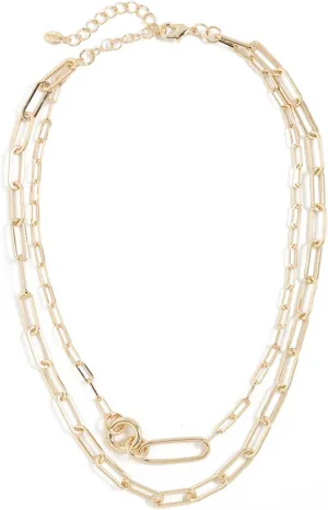 Argento Vivo Women's Link with Elongated Toggle Layer Necklace