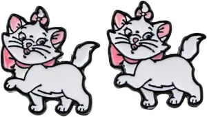 Aristocat Marie Kitten Metal Enamel Stud Earrings