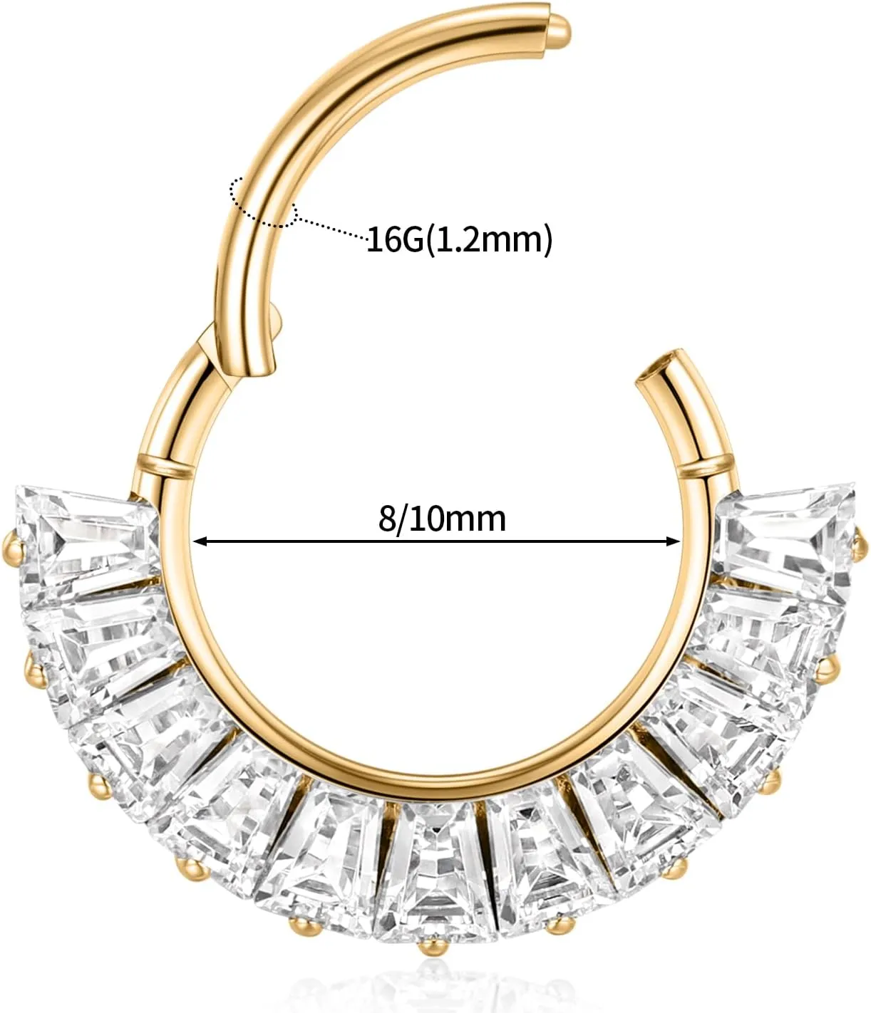 AROWRO Septum Jewelry 16G 316L Surgical Steel Septum Ring Nose Rings Hoops for Men Women Septum Piercing Jewelry Daith Earring Cartilage Tragus Rook Ear Lobe Piercing Jewerly