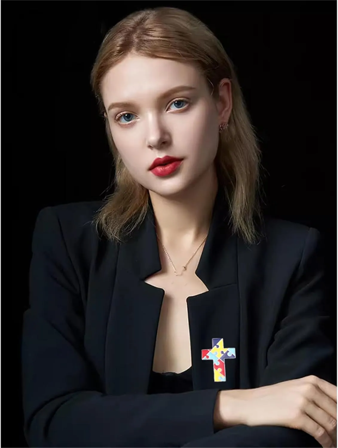 Autism Awareness Lapel Pin for Women Enamel Multi Color Autism Puzzle Piece Brooches Pins Pins Autism Awareness Accessories for Clothing, Shirts and Jackets